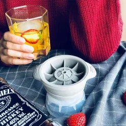 Runder Eiswürfelbereiter aus Silikon – Große Eisschale für Getränke