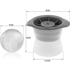 Runder Eiswürfelbereiter aus Silikon – Große Eisschale für Getränke
