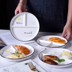 Runder Gitterteller – perfekt für Solo-Mahlzeiten und Familienfrühstücke