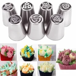 Russisches Tüllenset zum Dekorieren von Kuchen – Sahnespritztüllen für Desserts