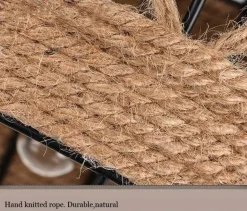 Rustic Rope Ball Chandelier - Minimalist Lighting Fixture