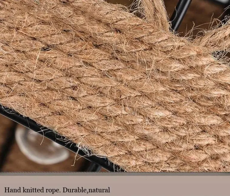 Rustic Rope Ball Chandelier - Minimalist Lighting Fixture