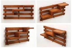 Rustic Wood Shelf Organizer - Handmade Storage Boxes