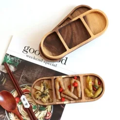 Rustikale Dipschale aus Holz – Vintage Küchengeschirr-Accessoire