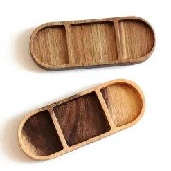 Rustikale Dipschale aus Holz – Vintage Küchengeschirr-Accessoire