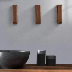 Rustikale Handtuchhaken aus Holz – Badezimmer-Organizer-Ständer