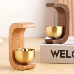 Rustikale Türklingel aus Holz – Waldlied, Heimdekoration