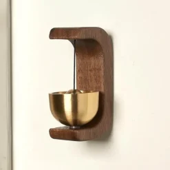 Rustikale Türklingel aus Holz – Waldlied, Heimdekoration