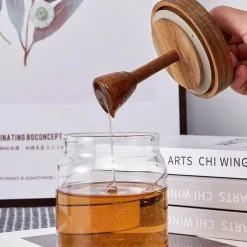 Rustikales Honigglas - Honigbehälter im Vintage-Stil