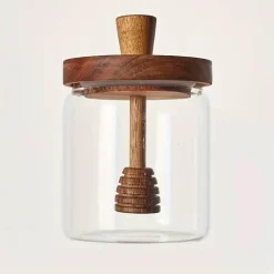 Rustikales Honigglas - Honigbehälter im Vintage-Stil