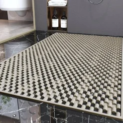 Rutschfeste, ausgehöhlte, wasserdichte Badezimmermatte