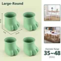 Rutschfeste Möbelbeinabdeckungen für Katzenpfoten – 4er-Pack Schutzpolster