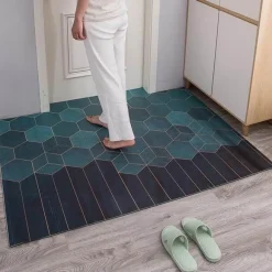 Rutschfeste nordische Sechseck-Fußmatte – staubdichte Eingangsmatte