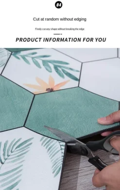 Rutschfeste nordische Sechseck-Fußmatte – staubdichte Eingangsmatte