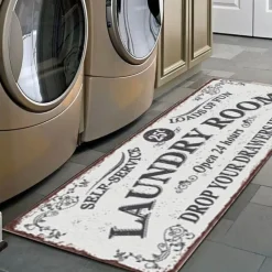 Rutschfeste Waschküchenmatte - Stilvolle Bodenmatte für den Waschraum