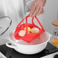 Rutschfester Dampfkorb – Dampfgareinsatz zum Kochen in der Küche