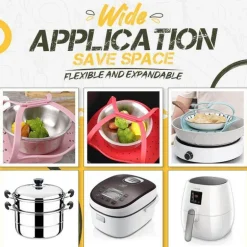 Rutschfester Dampfkorb – Dampfgareinsatz zum Kochen in der Küche