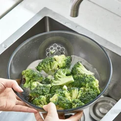 Rutschfester Gemüseabtropfkorb – Küchensieb für einfache Lebensmittelzubereitung