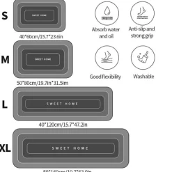 Rutschfester, saugfähiger Teppich – moderner Wohndekor-Teppich