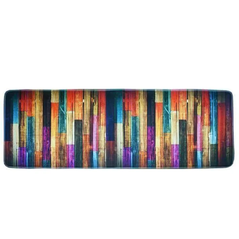 Rutschfester Vintage-Teppich in Holzoptik – süße dekorative Matte