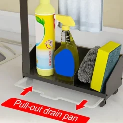 Rutschfestes Abtropfgestell für die Spüle – platzsparender Küchen-Organizer