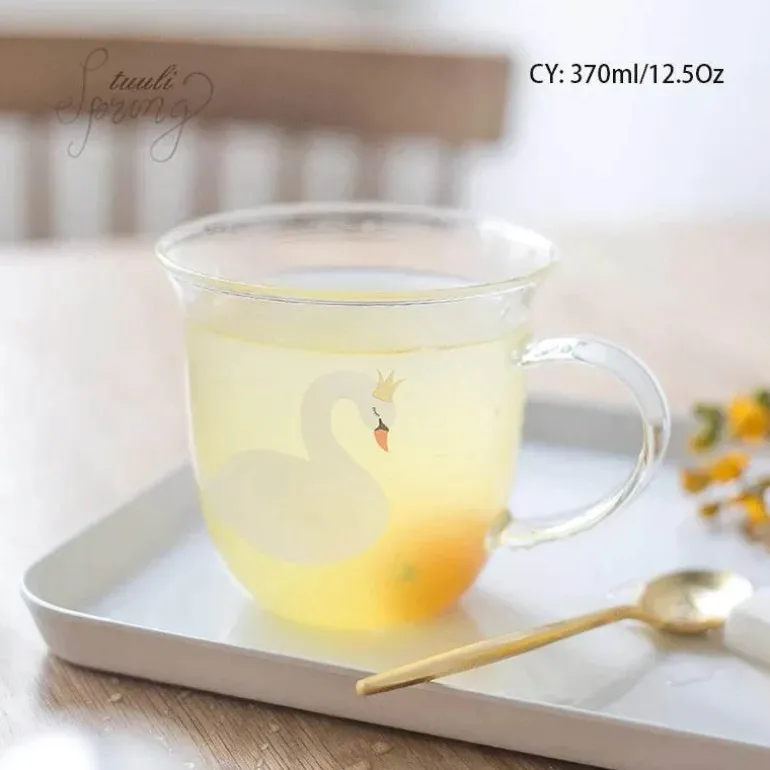 Sakura Glas Kaffeetasse Katze Hirsch Kaninchen Teetasse Maid Trinkgeschirr