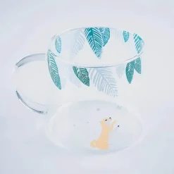 Sakura Glas Kaffeetasse Katze Hirsch Kaninchen Teetasse Maid Trinkgeschirr