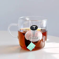 Sakura Glas Kaffeetasse Katze Hirsch Kaninchen Teetasse Maid Trinkgeschirr