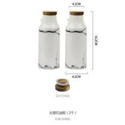 Salz- und Pfefferölflaschen-Set aus Keramik – Gewürzhalter für die Küche