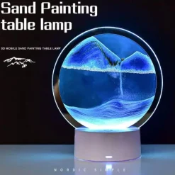 Sandmalerei-Tischlampe – Künstlerische dekorative Beleuchtung