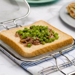 Sandwichgrill aus Edelstahl – Kochwerkzeug aus Netz