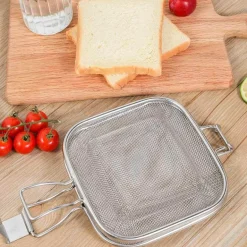 Sandwichgrill aus Edelstahl – Kochwerkzeug aus Netz