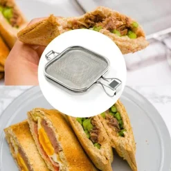 Sandwichgrill aus Edelstahl – Kochwerkzeug aus Netz