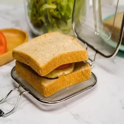 Sandwichgrill aus Edelstahl – Kochwerkzeug aus Netz