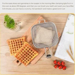 Sandwichgrill aus Edelstahl – Kochwerkzeug aus Netz