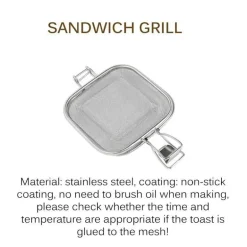 Sandwichgrill aus Edelstahl – Kochwerkzeug aus Netz