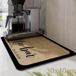 Saugfähige Abtropfmatte – Kaffeematte für die Küchentheke