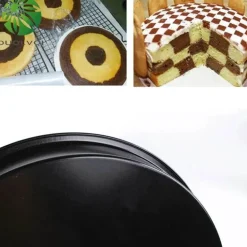 Schachbrett-Kuchenform-Set – 3 antihaftbeschichtete Backformen für Schichtkuchen
