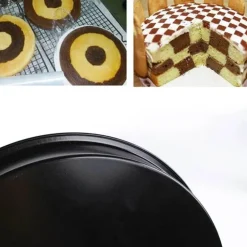 Schachbrett-Kuchenform-Set – 3-teiliger antihaftbeschichteter Backteiler