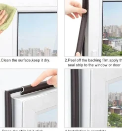 Schalldichter Schaumstoff-Fensterdichtungsstreifen - Geräuschreduzierende Isolierung