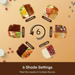 4-Scheiben-Toaster – Touchscreen-Steuerung, extrabreite Schlitze