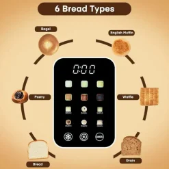 4-Scheiben-Toaster – Touchscreen-Steuerung, extrabreite Schlitze