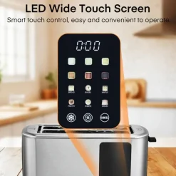 4-Scheiben-Toaster – Touchscreen-Steuerung, extrabreite Schlitze