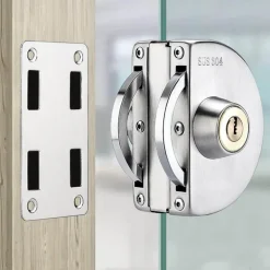 Schiebetürschloss aus Edelstahl - Sicherheitsglastürschloss