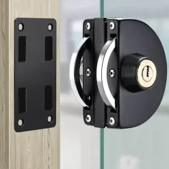 Schiebetürschloss aus Edelstahl - Sicherheitsglastürschloss