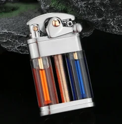 Schlankes Metallfeuerzeug – Elegantes Retro-Design