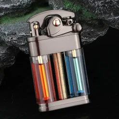 Schlankes Metallfeuerzeug – Elegantes Retro-Design
