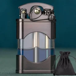 Schlankes Metallfeuerzeug – Elegantes Retro-Design