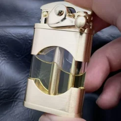 Schlankes Metallfeuerzeug – Elegantes Retro-Design