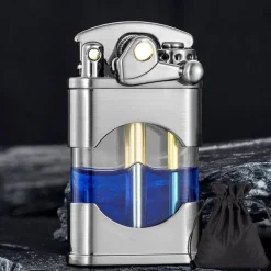 Schlankes Metallfeuerzeug – Elegantes Retro-Design